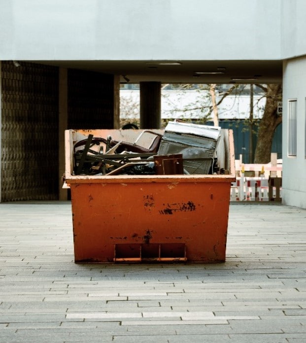 Junk dumpster in the US